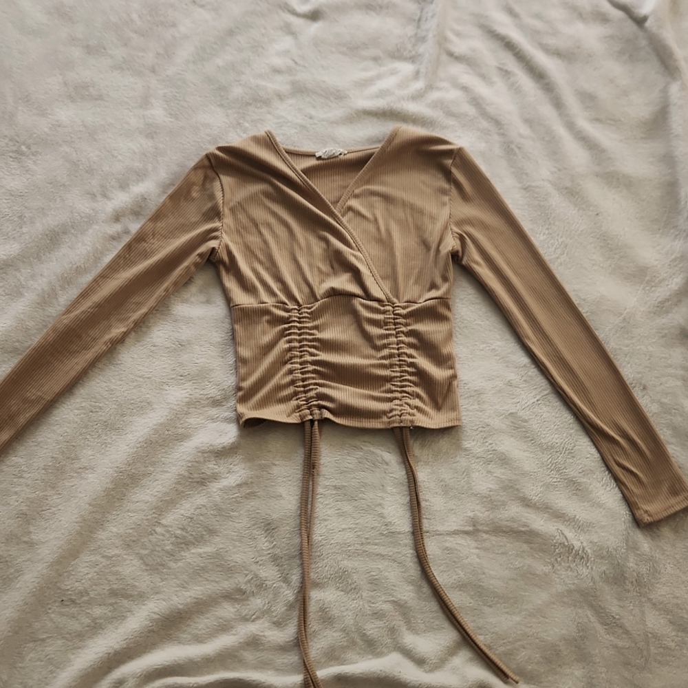 CAPELLA tan crop top